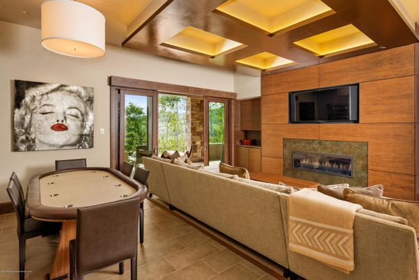 Dining room, Fireplace, Interior, Living room, Wooden Walls
