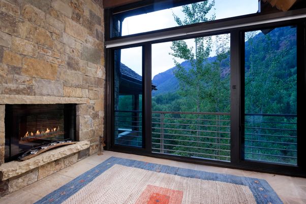 Fireplace, Interior, Stone Walls