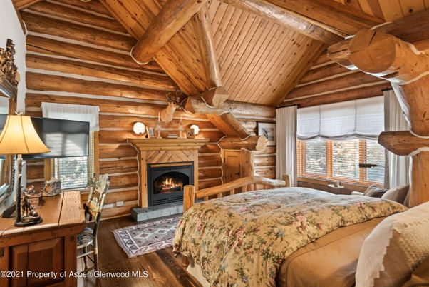 Bedroom, Fireplace, Interior, Wooden Beams, Wooden Ceilings, Wood Texture Flooring, Wooden Walls