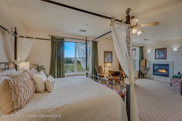 Bedroom, Fireplace, Interior