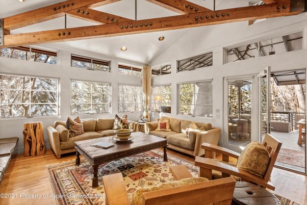 Interior, Living room, Recessed Lighting, Wooden Beams, Wood Texture Flooring