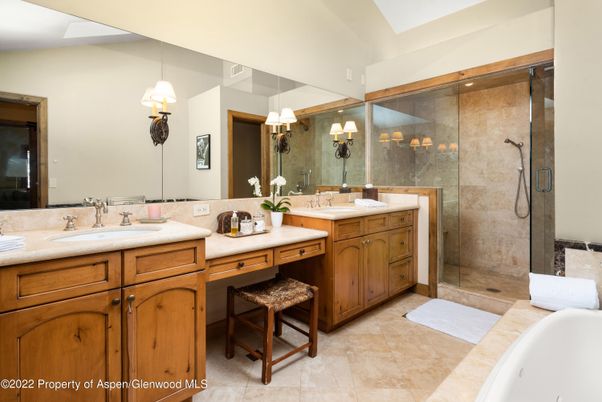 Bathroom, Dual Sink Vanities, Glass Shower, Interior