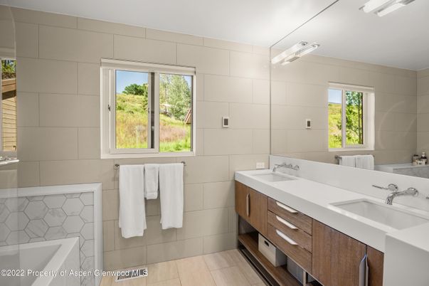 Bathroom, Dual Sink Vanities, Interior, Wood Texture Flooring