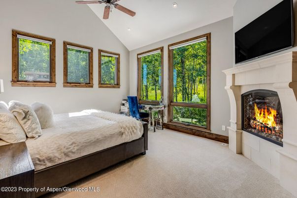 Bedroom, Fireplace, Interior, Recessed Lighting