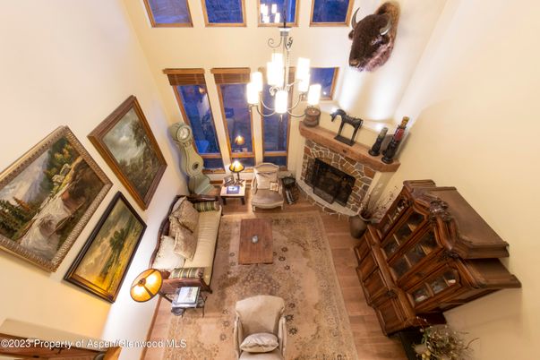 Fireplace, Interior, Living room, Pendant Lights, Wood Texture Flooring
