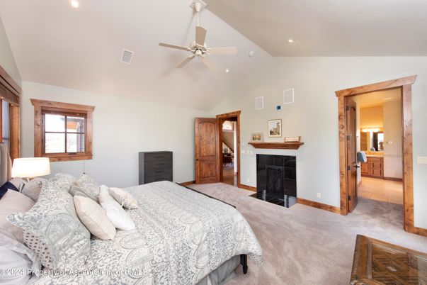 Bedroom, Fireplace, Interior, Recessed Lighting