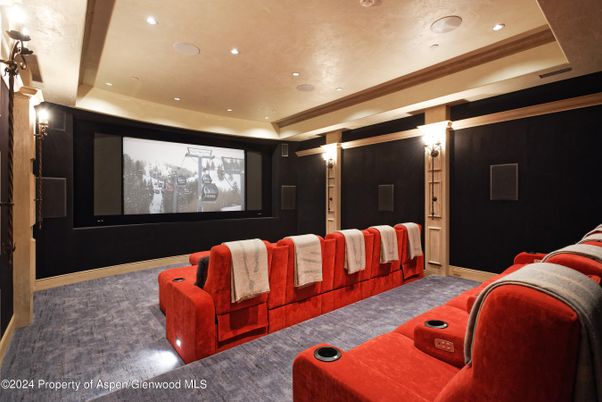 Home Theatre Room, Interior, Projection Screen, Recessed Lighting, Theatre Room