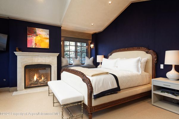 Bedroom, Fireplace, Interior, Recessed Lighting
