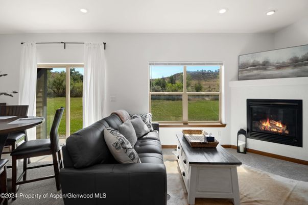 Dining room, Fireplace, Interior, Living room, Recessed Lighting