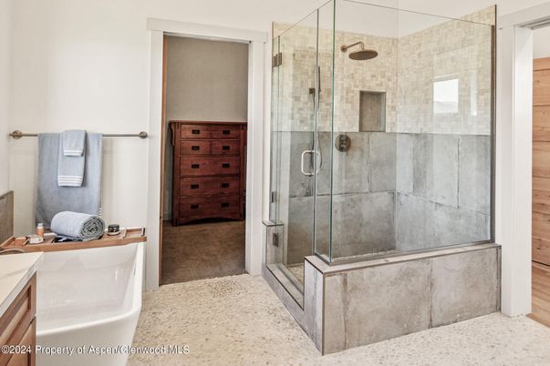 Bathroom, Free Standing Baths, Glass Shower, Interior