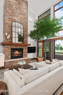 Fireplace, Interior, Living room, Stone Walls