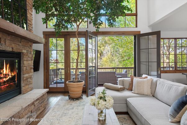 Fireplace, Interior, Living room, Stone Walls, Wood Texture Flooring