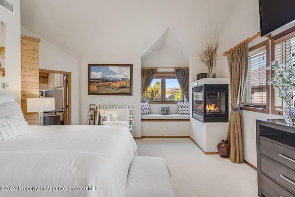 Bedroom, Fireplace, Interior