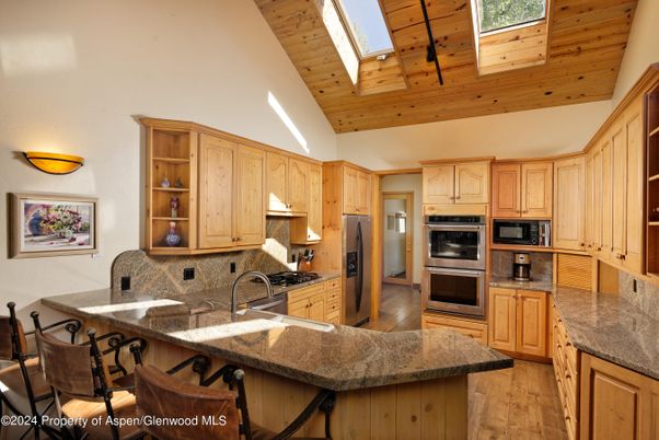 Interior, Kitchen, Stainless Steel Appliances, Wooden Ceilings, Wood Texture Flooring