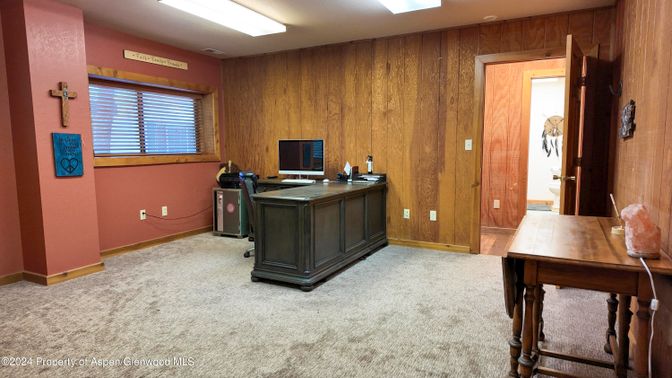 Home Office, Interior, Wooden Walls
