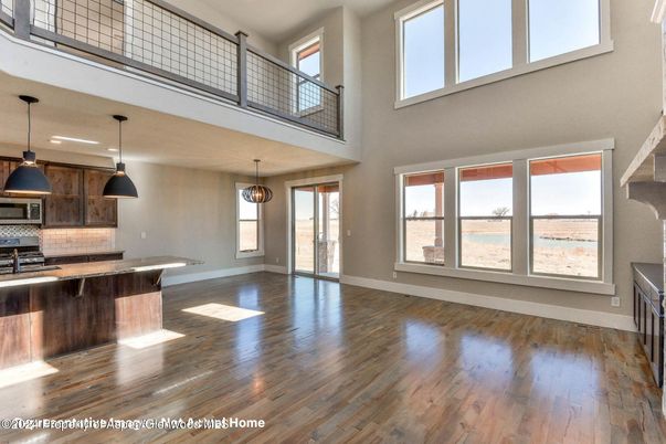 Interior, Kitchen, Pendant Lights, Water, Wood Texture Flooring