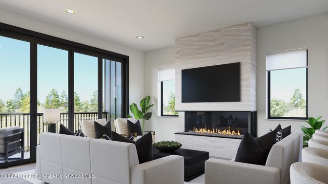 Fireplace, Interior, Living room, Recessed Lighting