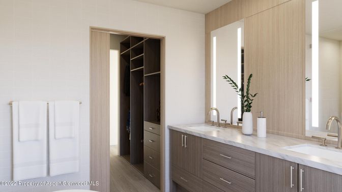 Bathroom, Dual Sink Vanities, Interior, Wood Texture Flooring