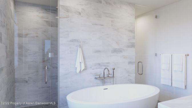 Bathroom, Free Standing Baths, Glass Shower, Interior