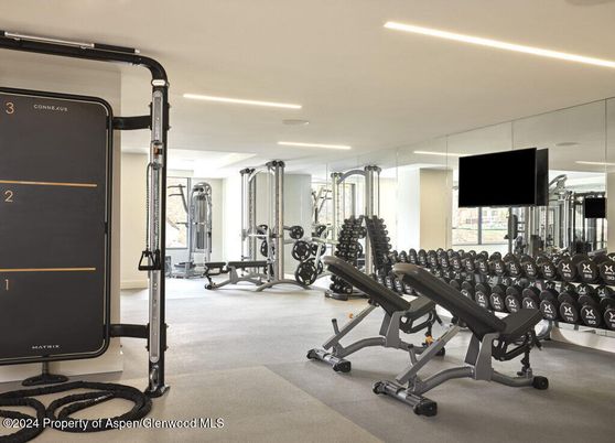 Fitness Equipment, Gym, Interior, Recessed Lighting