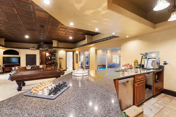 Billiard Table, Interior, Living room, Pendant Lights, Recessed Lighting