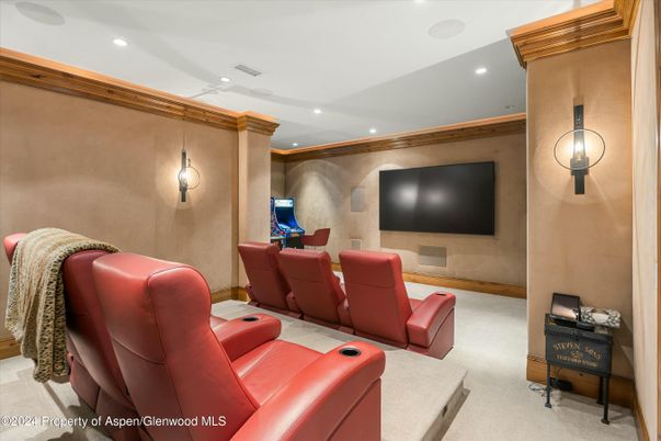 Home Theatre Room, Interior, Projection Screen, Recessed Lighting, Theatre Room