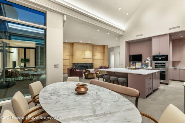 Dining room, Interior, Kitchen, Living room, Recessed Lighting, Stainless Steel Appliances