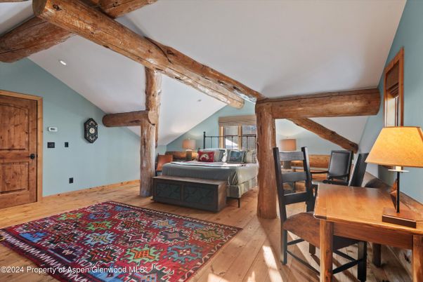 Bedroom, Home Office, Interior, Wooden Beams, Wood Texture Flooring