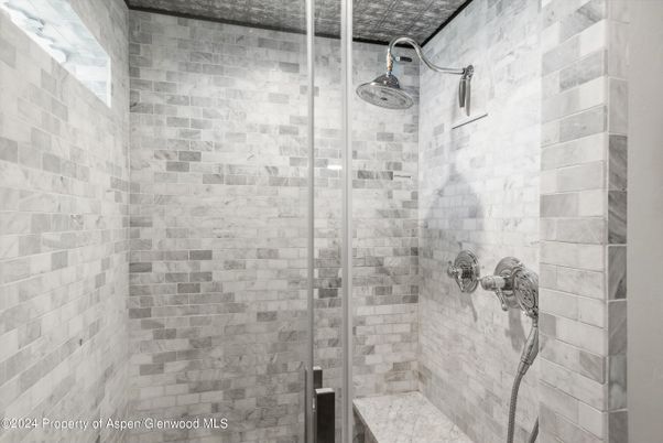 Bathroom, Glass Shower, Interior, Stone Walls