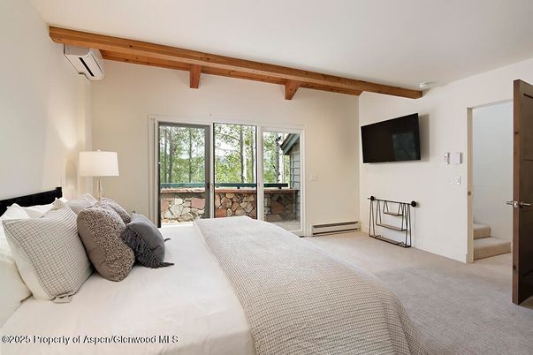 Bedroom, Fireplace, Interior, Wooden Beams