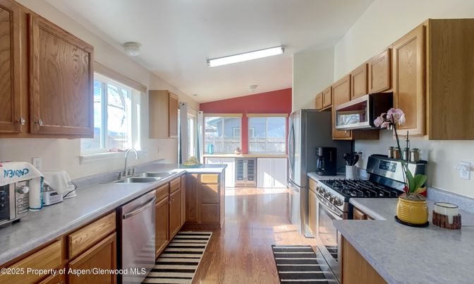 Interior, Kitchen, Wood Texture Flooring