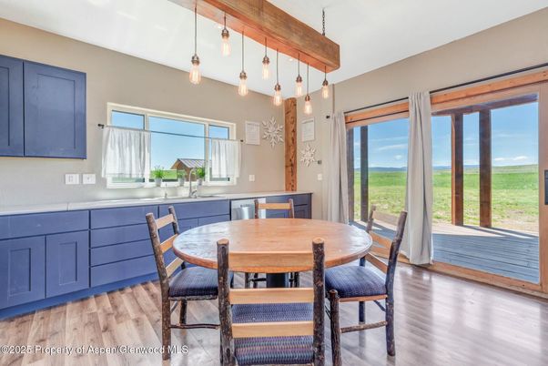 Dining room, Interior, Kitchen, Pendant Lights, Wood Texture Flooring