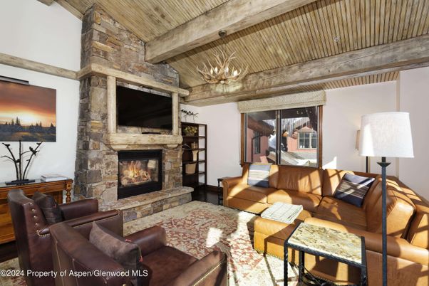 Fireplace, Interior, Living room, Pendant Lights, Stone Walls, Wooden Beams, Wooden Ceilings