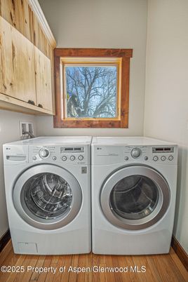 Interior, Washer, Wood Texture Flooring