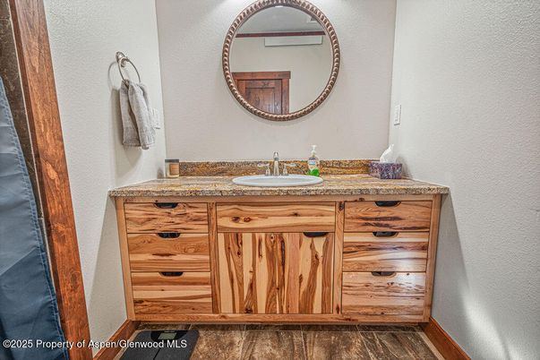 Bathroom, Dual Sink Vanities, Interior, Wood Texture Flooring