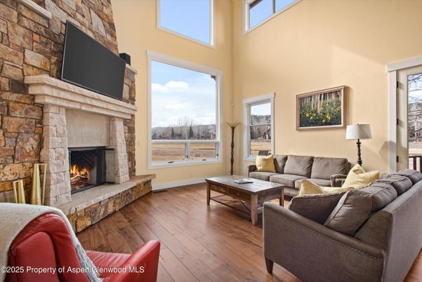 Fireplace, Interior, Living room, Stone Walls, Wood Texture Flooring