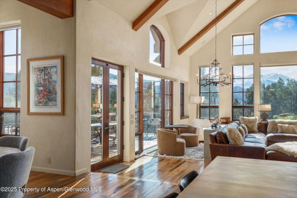 Chandelier, Interior, Living room, Pendant Lights, Wooden Beams, Wood Texture Flooring