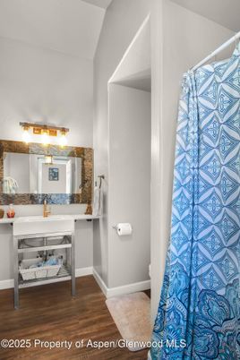 Bathroom, Interior, Wood Texture Flooring
