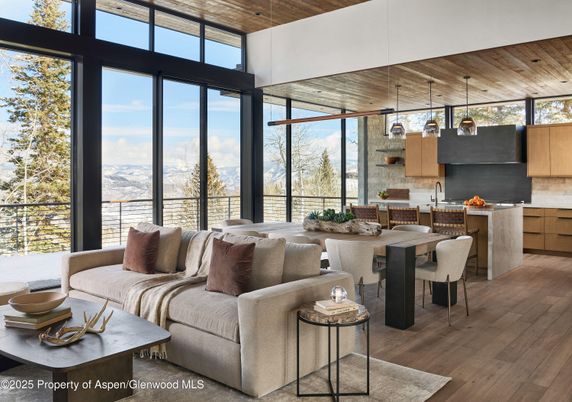 Dining room, Interior, Kitchen, Living room, Pendant Lights, Wooden Ceilings, Wood Texture Flooring
