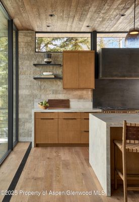 Interior, Kitchen, Pendant Lights, Stainless Steel Appliances, Wooden Ceilings, Wood Texture Flooring