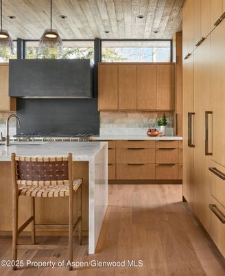 Interior, Kitchen, Pendant Lights, Wooden Ceilings, Wood Texture Flooring