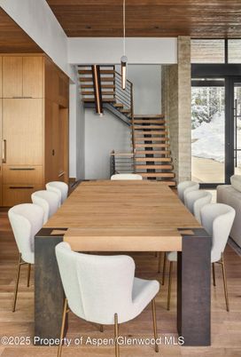 Dining room, Interior, Pendant Lights, Wooden Ceilings, Wood Texture Flooring