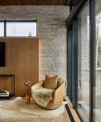 Interior, Stone Walls, Wooden Ceilings