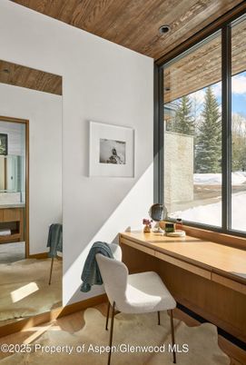 Home Office, Interior, Recessed Lighting, Wooden Ceilings, Wood Texture Flooring
