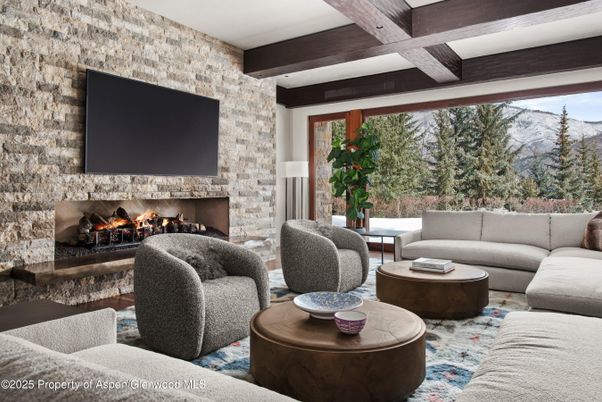 Fireplace, Interior, Living room, Stone Walls, Wooden Beams