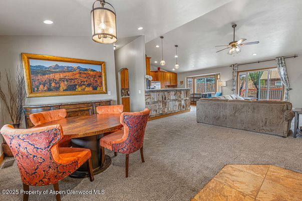 Dining room, Interior, Kitchen, Living room, Pendant Lights, Recessed Lighting