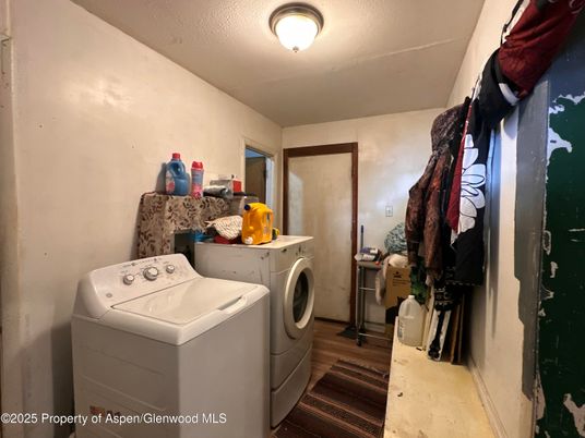 Interior, Washer, Wood Texture Flooring