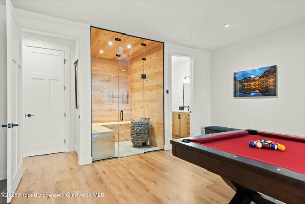 Billiard Table, Game Room, Interior, Recessed Lighting, Wooden Ceilings, Wood Texture Flooring, Wooden Walls