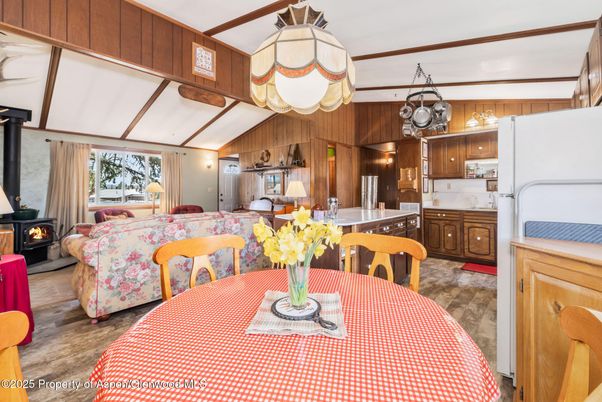 Dining room, Fireplace, Interior, Kitchen
