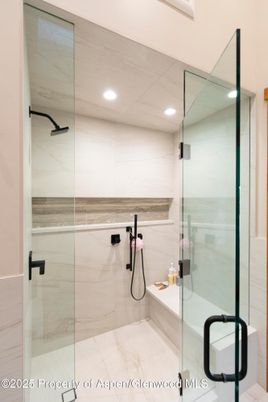 Bathroom, Glass Shower, Interior, Recessed Lighting, Water